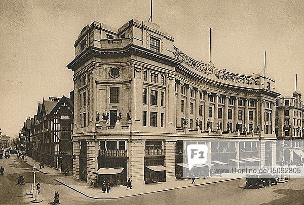 East India House  die individualisierte Fassade von Liberty in der New Regent Street   um 1935. Schöpfer: Lemere.