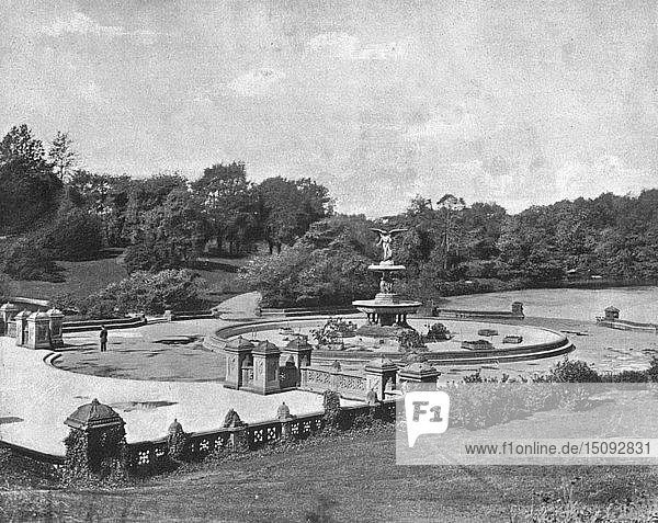 Bethesda-Brunnen  Central Park  New York  USA  um 1900. Schöpfer: Unbekannt.