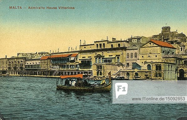 Malta - Haus der Admiralität Vittoriosa   ca. 1918-c1939. Schöpfer: Unbekannt.