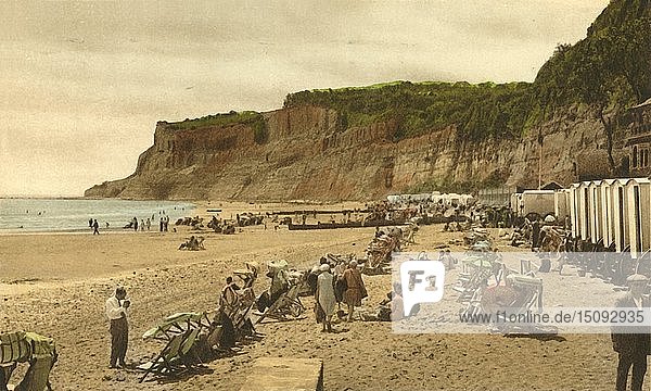 Appley Beach and Cliffs  Shanklin  I.W.   1933. Schöpfer: Unbekannt.