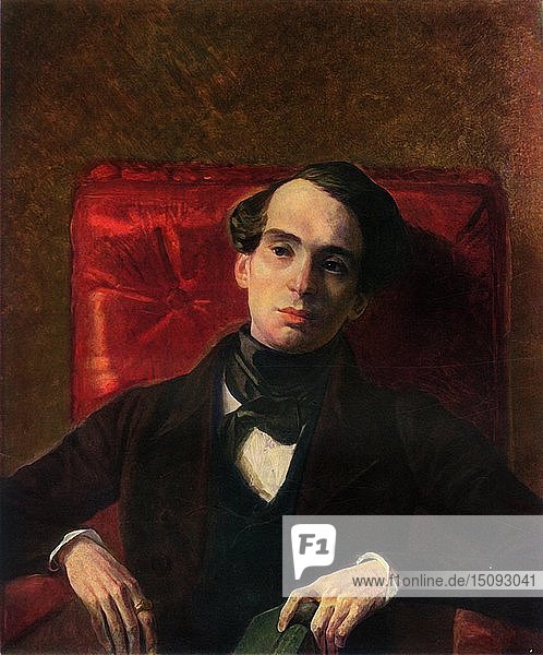 Porträt des Schriftstellers Alexandr Nikolajewitsch Strugowschtschikow   1840  (1965). Schöpfer: Karl Briullov.