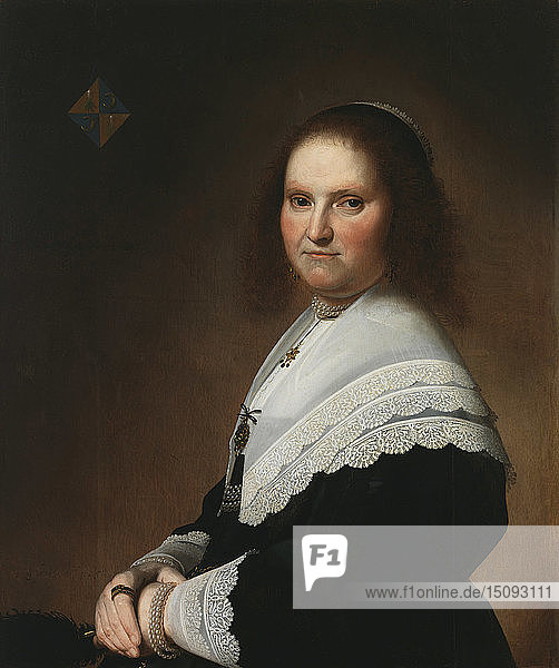 Porträt von Anna van Schoonhoven  1645. Schöpfer: Verspronck  Johannes Cornelisz. (1600/3-1662).