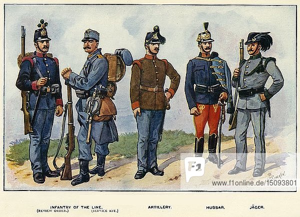 'Types of the Austro-Hungarian Army' 1919. Creator: Richard Simkin.