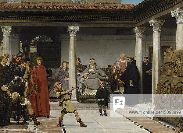 Die Erziehung der Kinder von Chlodwig  1861. Künstler: Alma-Tadema  Sir Lawrence (1836-1912)