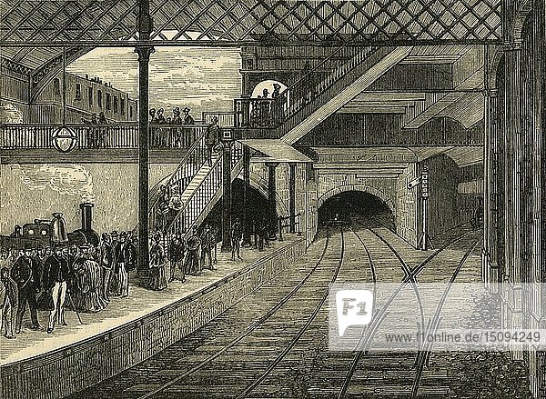 King's Cross Underground Station im Jahr 1868   (um 1876). Schöpfer: Unbekannt.