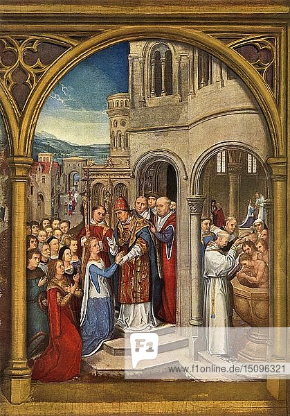 Die Ankunft in Rom   1489. Schöpfer: Hans Memling.