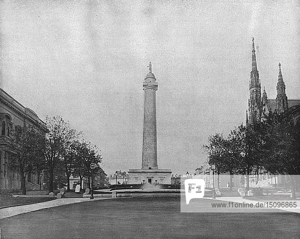 Washington Monument  Baltimore  Maryland  USA  um 1900. Schöpfer: Unbekannt.