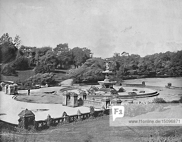 Bethesda-Brunnen  Central Park  New York   um 1897. Schöpfer: Unbekannt.