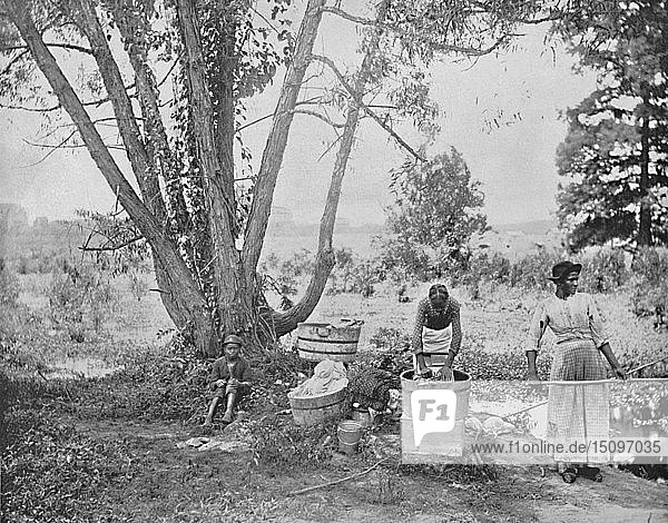 Wäscherinnen  El Paso  Texas   um 1897. Schöpfer: Unbekannt.