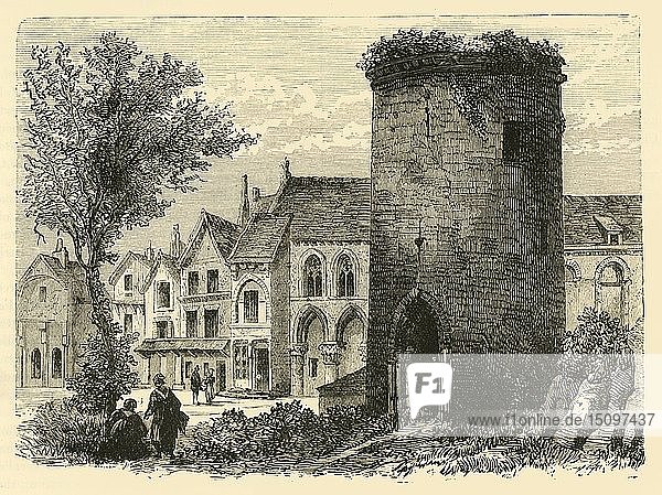 Der Turm von Louis d'Outremer in Laon (1831 zerstört)   1890. Schöpfer: Unbekannt.