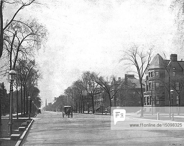 Michigan Avenue  Blick nach Süden  Chicago  Illinois  USA  um 1900. Schöpfer: Unbekannt.
