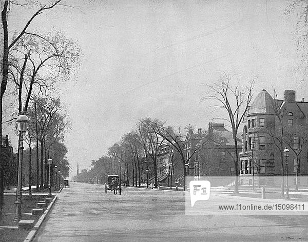 Michigan Avenue  Chicago  Blick nach Süden   um 1897. Schöpfer: Unbekannt.