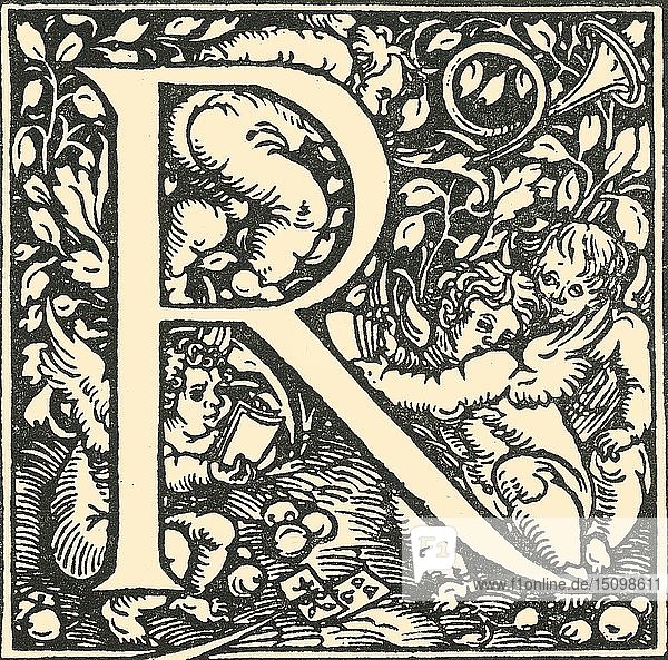 R - Ein Alphabet von Hans Weiditz   um 1520-1521  (1908). Schöpfer: Hans Weiditz.