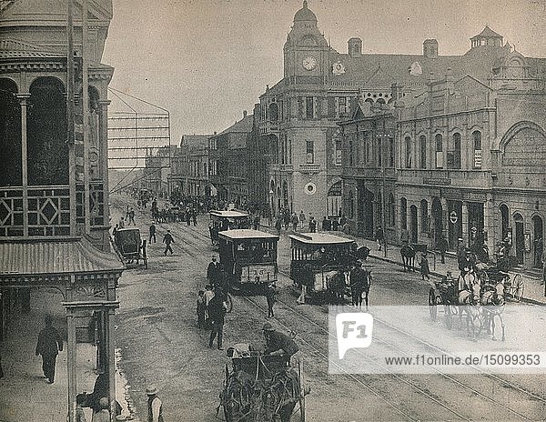 Commissioner Street  Johannesburg   um 1900. Schöpfer: Unbekannt.