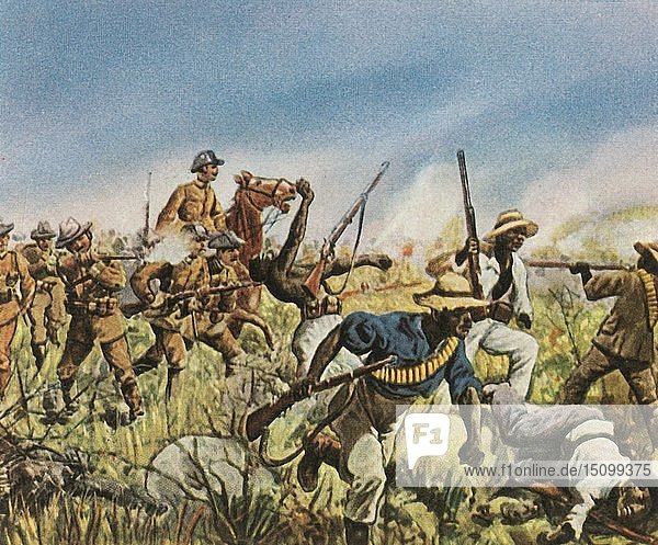 Captain Franke fighting the Hereros  1904  (1936). Creator: Unknown.
