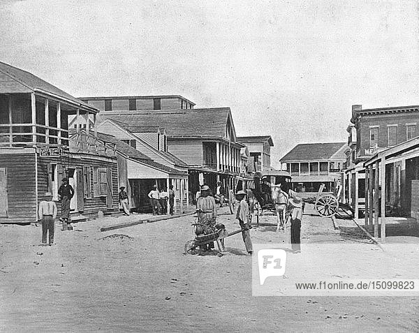 Straße in Key West  Florida  USA  um 1900. Schöpfer: Unbekannt.