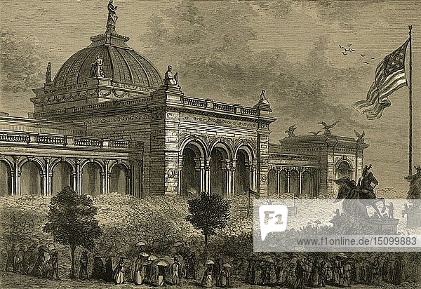 Eröffnung der Hundertjahrfeier-Ausstellung  4. Mai 1876  (1878). Schöpfer: Albert Bobbett.