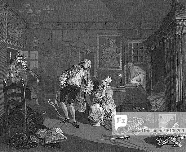 Heirat a la mode - Tod des Grafen   1745  (1830er Jahre). Schöpfer: TE Nicholson.
