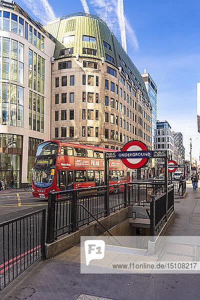 UK London City of London Liverpool Street underground exit