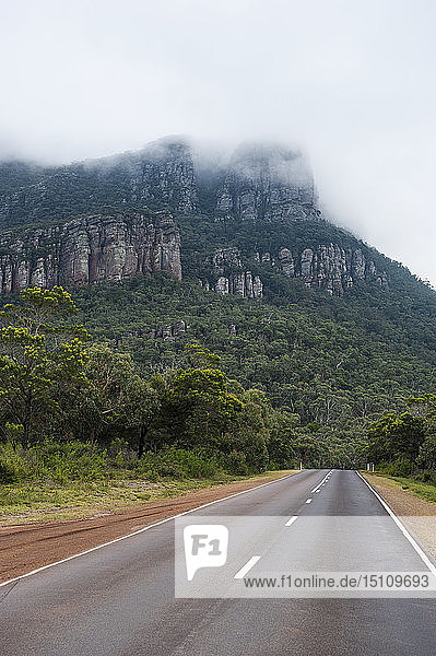 Huge rock cliff  Grampians National Park  Victoria  Australia