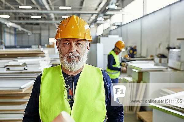 Portrait of mature worker in factory