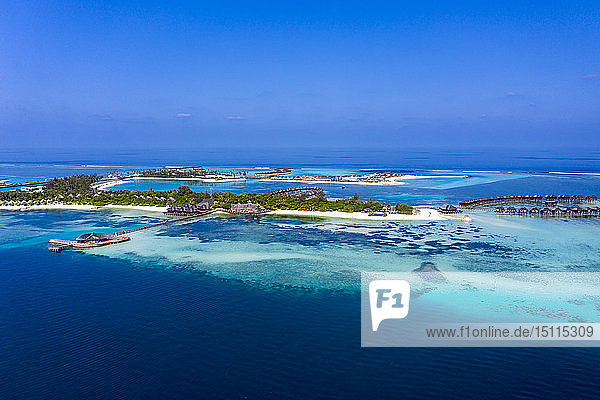 Malediven  Süd Male Atoll  Luftaufnahme der Insel Olhuveli