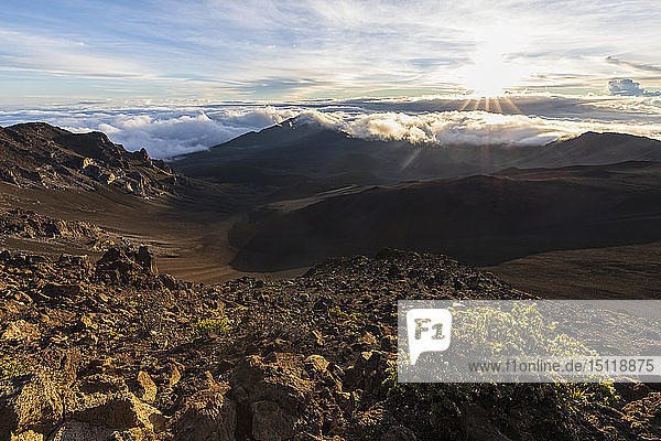 Crater of Haleakala volcano  Haleakala National Park  Hawaii  USA