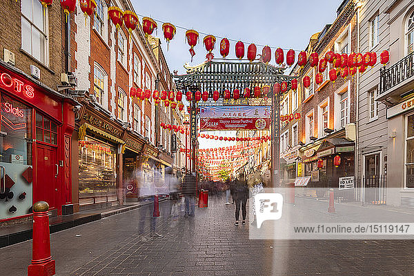 UK  London  Long exposure of Chinatown