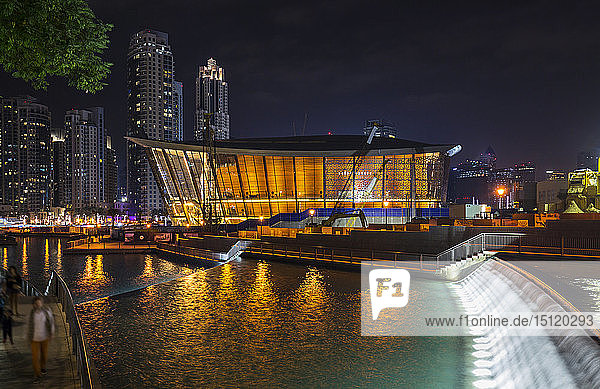 United Arab Emirates  Dubai  opera house at night