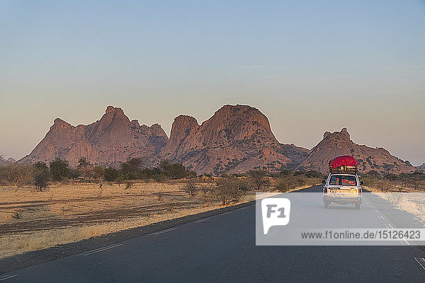 Road leading through southern Chad Africa