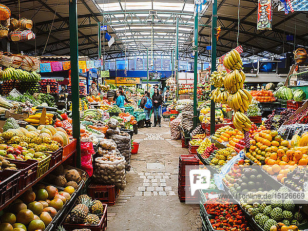 The produce section of Paloquemao market  Bogota  Colombia  South America