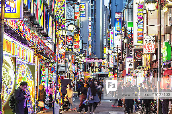Kabukicho neon lit street  Shinjuku  Tokyo  Japan  Asia