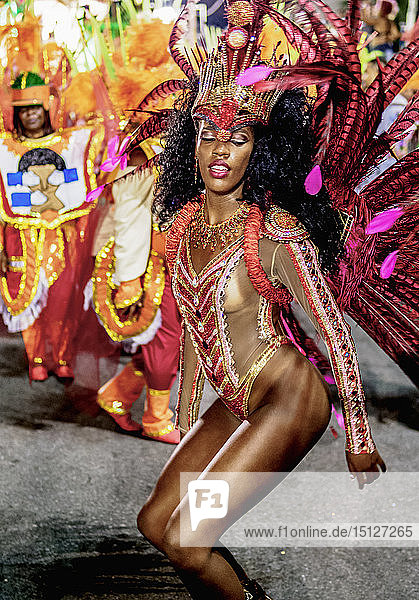 Samba Dancer at the Carnival Parade in Rio de Janeiro  Brazil  South America