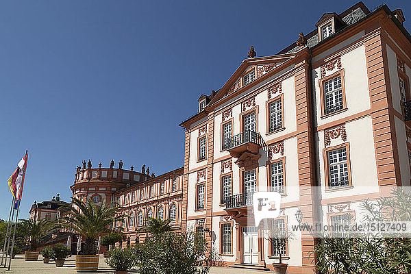 Biebrich Palace (Schloss Biebrich) built as a Baroque summer residence for the Duke of Nassau in Wiesbaden Hesse Germany Europe