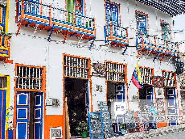 Colorful restaurant  Filandia  Coffee Region  Colombia  South America
