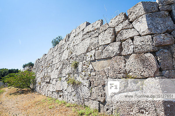 Stadtmauer der römischen Stadt Cosa  Ansedonia  Provinz Grosseto  Maremma  Toskana  Italien  Europa
