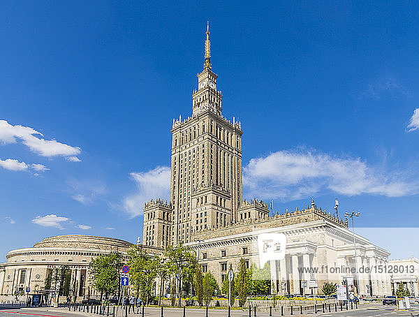 Palast der Kultur und Wissenschaft  Warschau  Polen  Europa