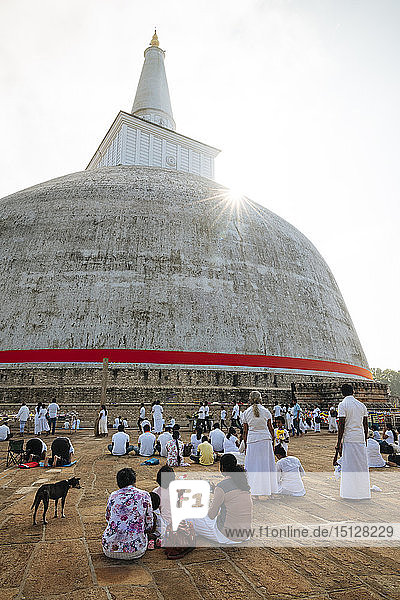 Ruwanweli Saya Dagoba (Stupa aus goldenem Sand)  Anuradhapura  UNESCO-Weltkulturerbe  Provinz Nord-Zentral  Sri Lanka  Asien
