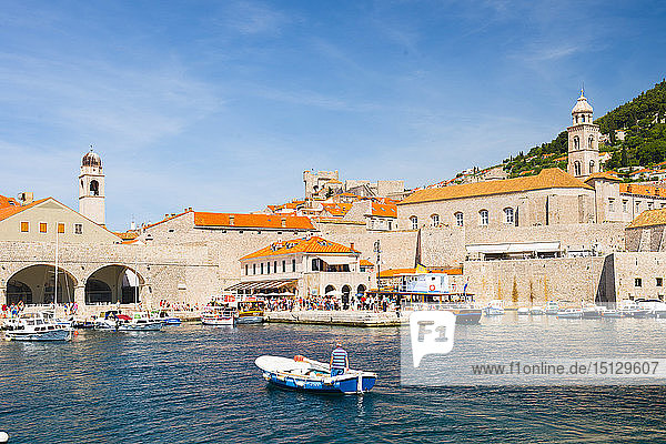 Dubrovnik Harbour  UNESCO World Heritage Site  Dubrovnik  Croatia  Europe