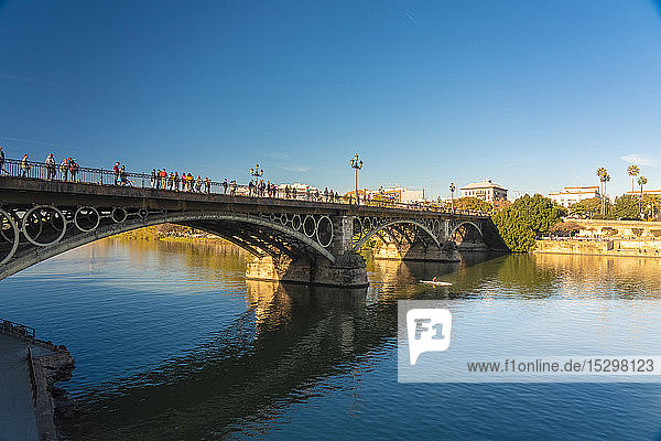 Puente de Triana on Guadalquivir River Seville Spain