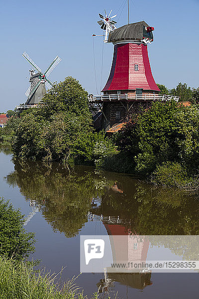 Germany  Lower Saxony  Greetsiel  traditional windmills