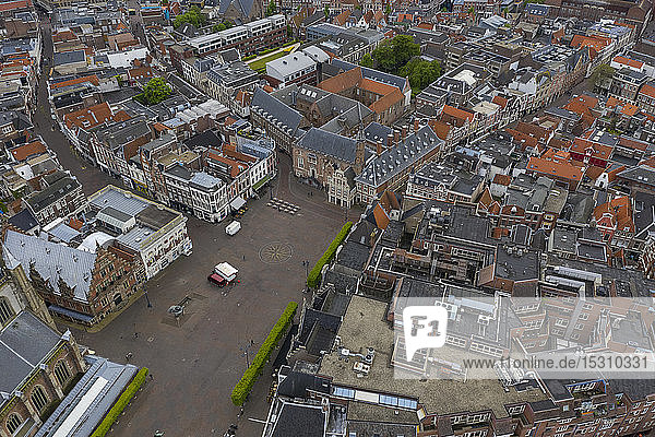 Luftaufnahme des Stadtbildes von Haarlem