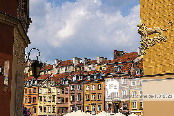 Historische Bürgerhäuser in der Altstadt  Warschau  Polen