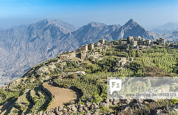 Naher Osten  Jemen  Zentraler Westen  Region Jebel Harraz (Tentativliste des UNESCO-Welterbes)  Dorf- und Terrassenkulturen (Aufnahme 03/2007)