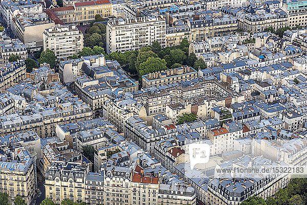 Frankreich  7. Arrondissement von Paris  Blick vom Eiffelturm (rue Saint Dominique  rumänische Botschaft)