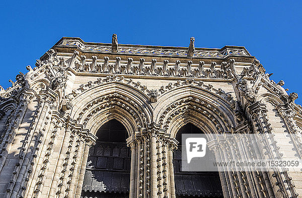 Frankreich  Paris  4. Arrondissement  Ile de la Cite  Architekturdetails eines Turms der Kathedrale Notre-Dame