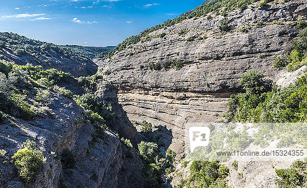 Spanien  Autonome Gemeinschaft Aragonien  Naturpark Sierra y CaÃ±ones de Guara  Schlucht von Las Gargantas