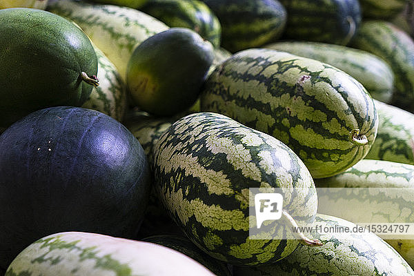 Nahaufnahme von Wassermelonen  Hillsborough  Carriacou  Grenada  Westindien