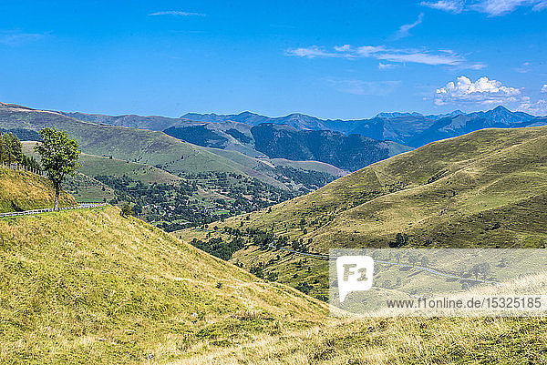 France Haute-Garonne Luchonnais vallee du Larboust view from the Col de Peyresourde