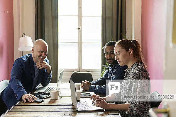 Businesspeople during meeting